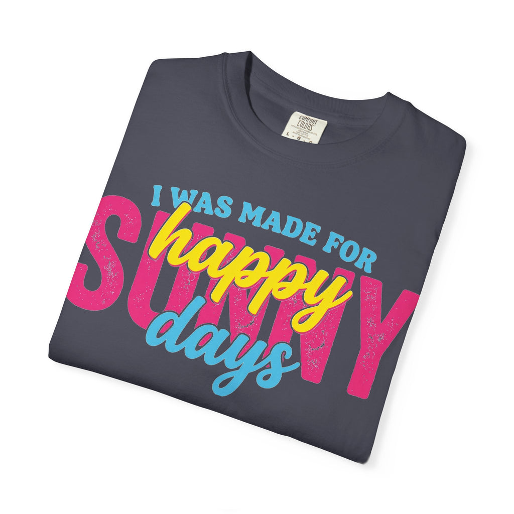Happy Sunny Days Wide Shirt, Retro Layered Type Summer Tee, Bright Vacation Shirt, Summer Gift