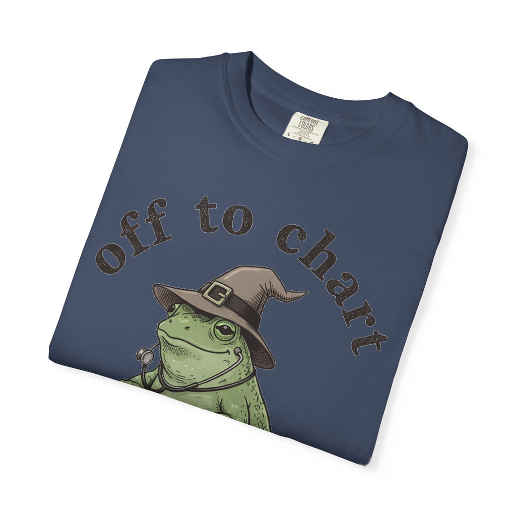 Off To Chart Shirt, Witch Hat Frog Nurse Scooter Tee, Funny Charting RN Shirt, Nurse Gift