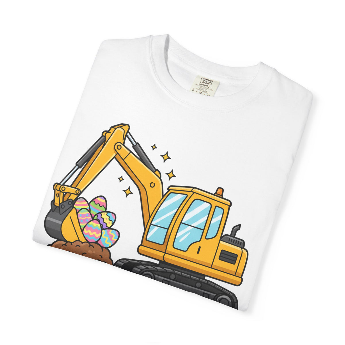 Eggs-Cavator Big Digger Shirt, Easter Excavator Tee, Construction Easter Shirt, Kids Easter Gift