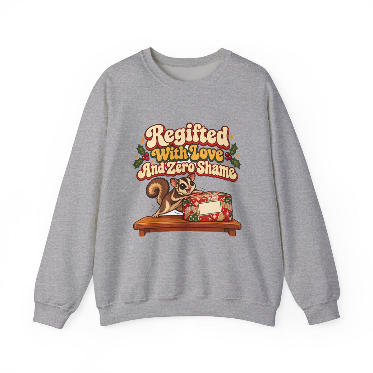 Funny White Elephant Sweatshirt Regifted With Love And Zero Shame Shirt, Funny Holiday Gift Tee, Christmas Gift Idea