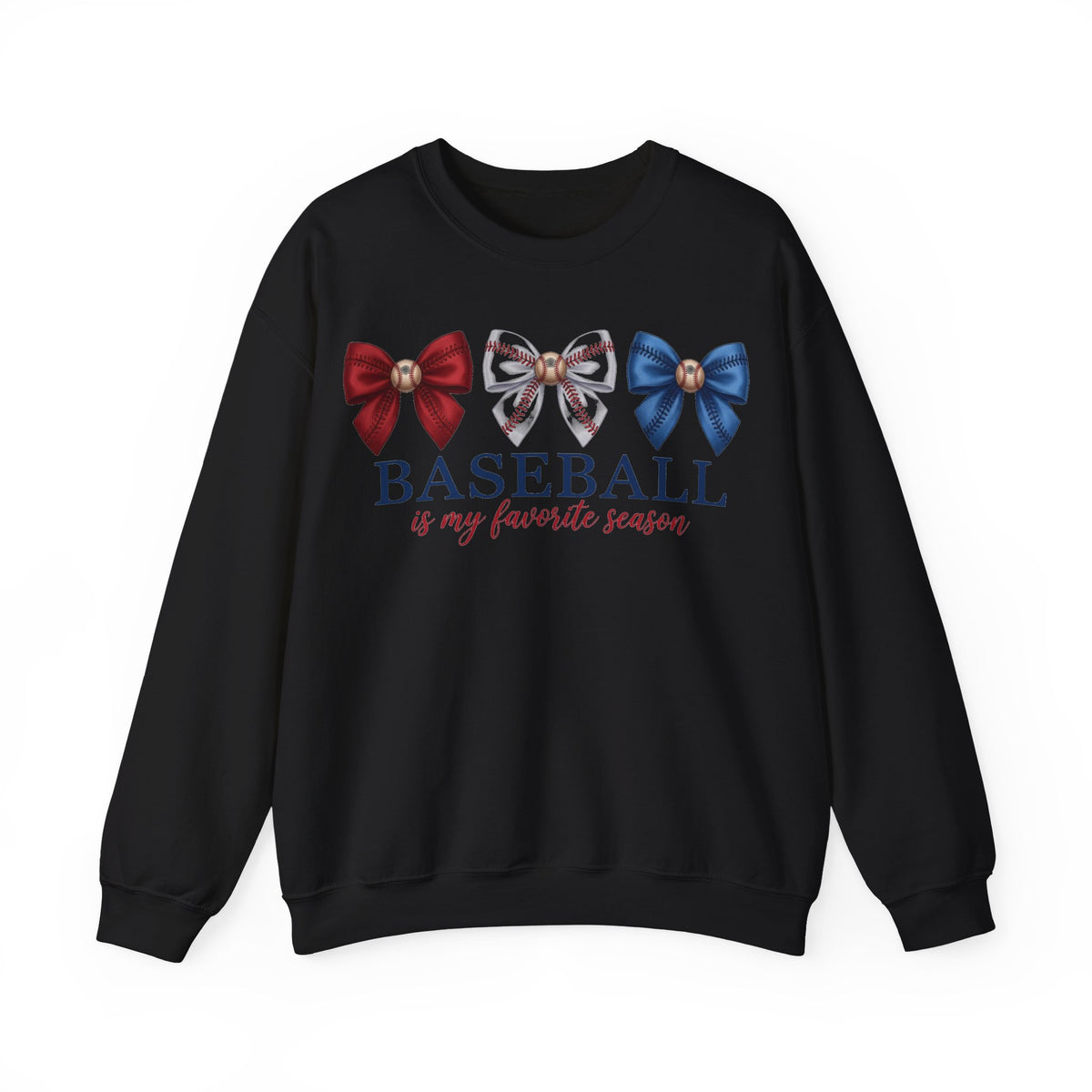 Baseball Is My Favorite Season Sweatshirt, Coquette Baseball Bows Sweatshirt, Baseball Mom Sweatshirt, Game Day Sweatshirt, Softball Mom Gif