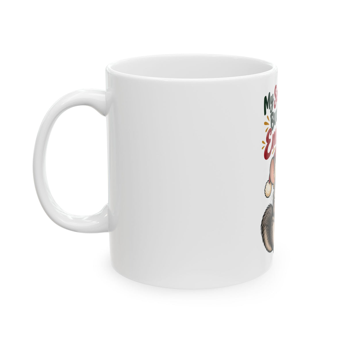 My Secret Santa Budget Was Emotional Mug, Funny Coworker Christmas Gift, Secret Santa Stocking Stuffer, 11oz 15oz Coffee Mug