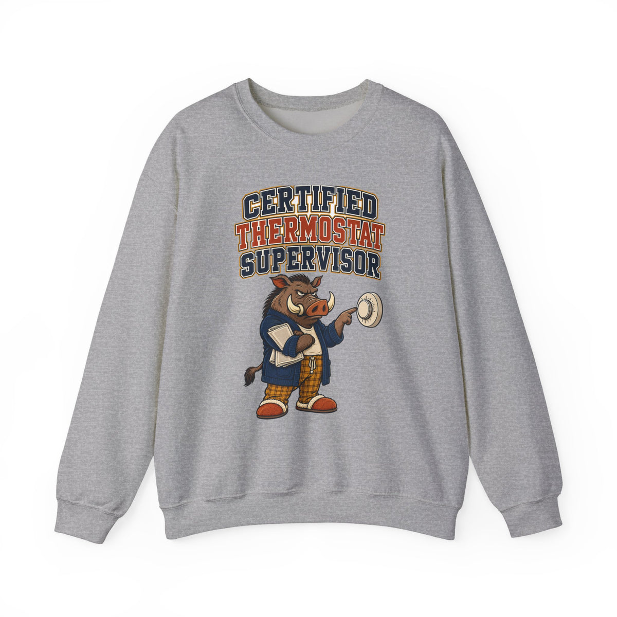 Funny Dad Sweatshirt Certified Thermostat Supervisor Shirt, Funny Dad Gift, Christmas Gift, Funny Tee