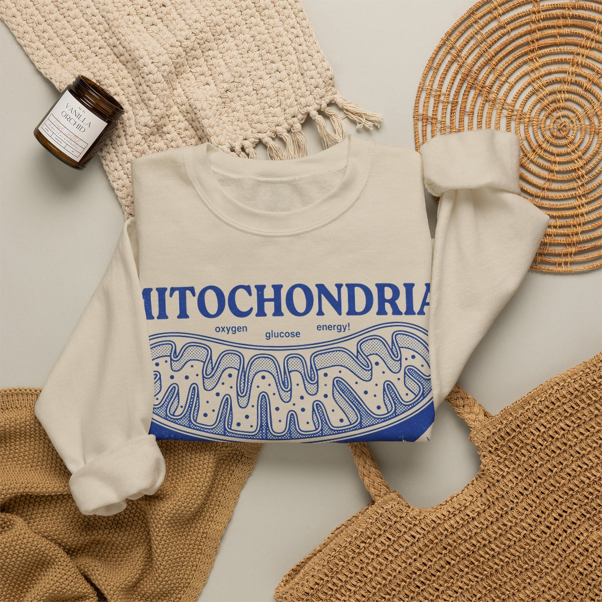 Mitochondria Powering Life Since Forever Sweatshirt, Retro Science Diagram Sweatshirt, Biology Teacher Gift, Science Nerd Sweatshirt, Cell B