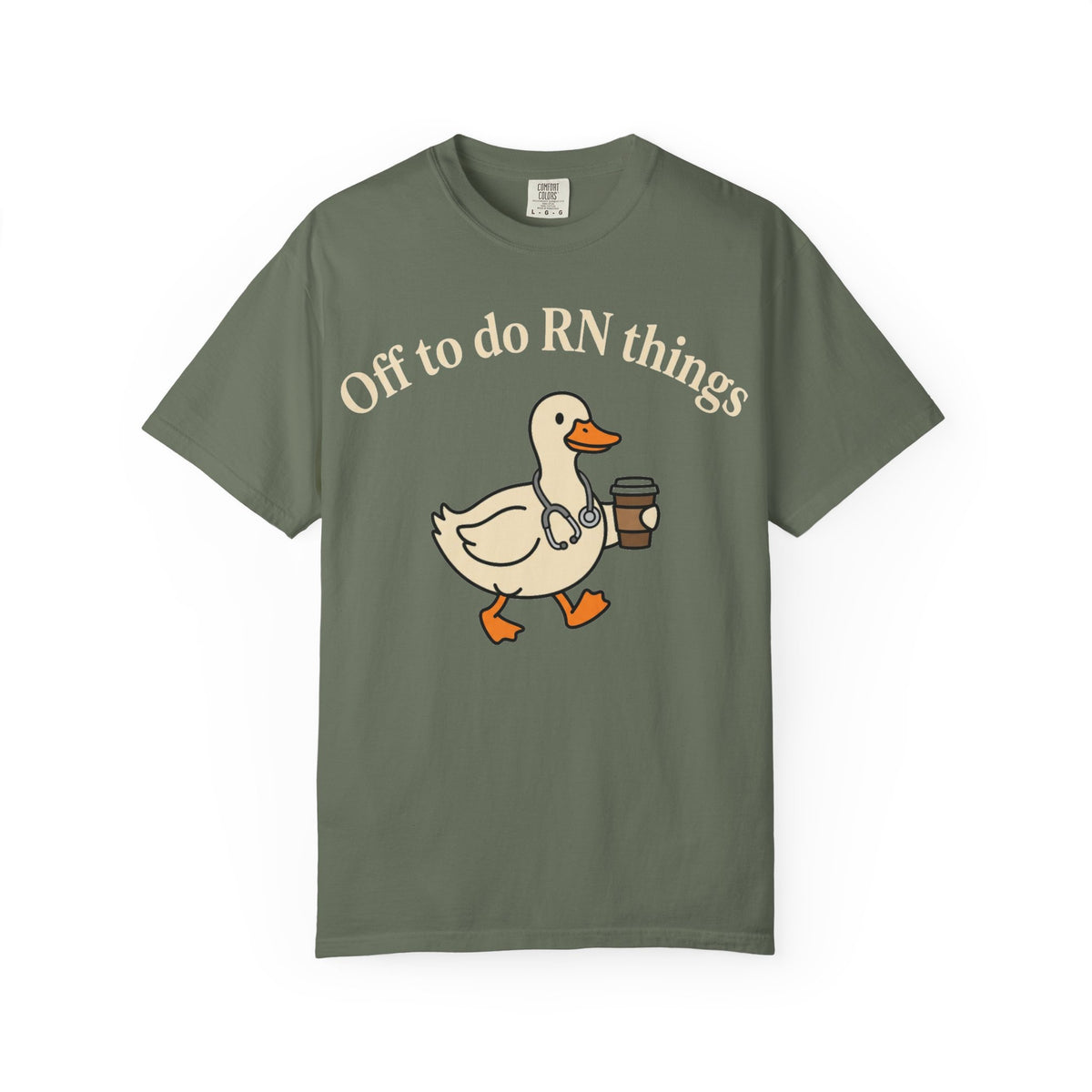 Off To Do RN Things Shirt, Funny Nurse Duck Coffee Tee, Stethoscope Duck Shirt, Nurse Gift
