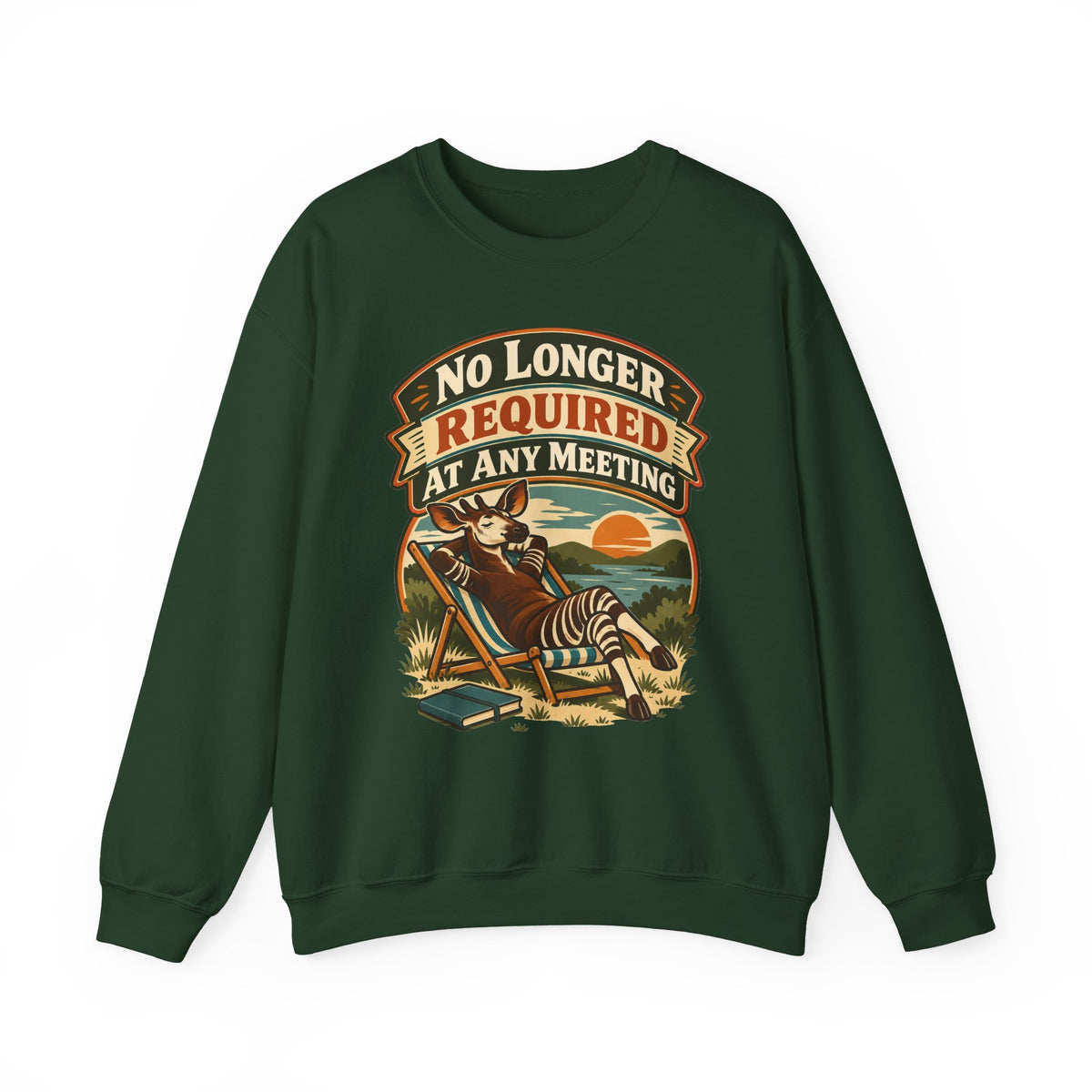 Funny Retirement Sweatshirt No Longer Required At Any Meeting Shirt, Funny Retiree Gift, Christmas Gift, Funny Tee