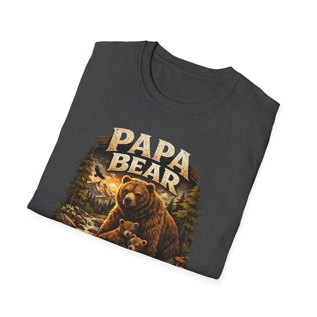 Papa Bear T-Shirt – Rustic Father’s Day Graphic Tee