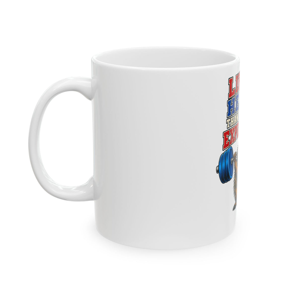 Lifting Heavier Than My Holiday Expectations Mug, Funny Gym Lover Christmas Gift, Secret Santa Stocking Stuffer, 11oz 15oz Coffee Mug