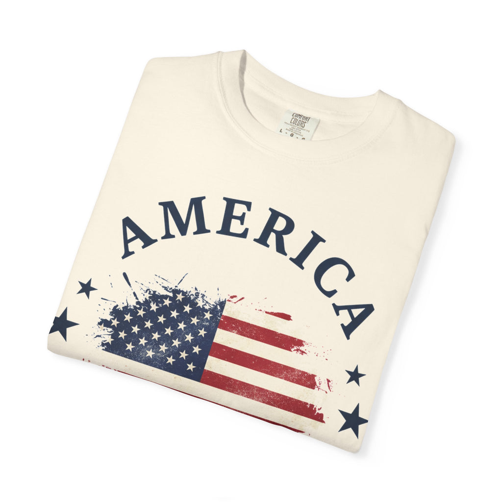 America 1776 2026 Arched Shirt, Vintage Flag Splash Tee, Patriotic Americana Shirt, Independence Day Gift