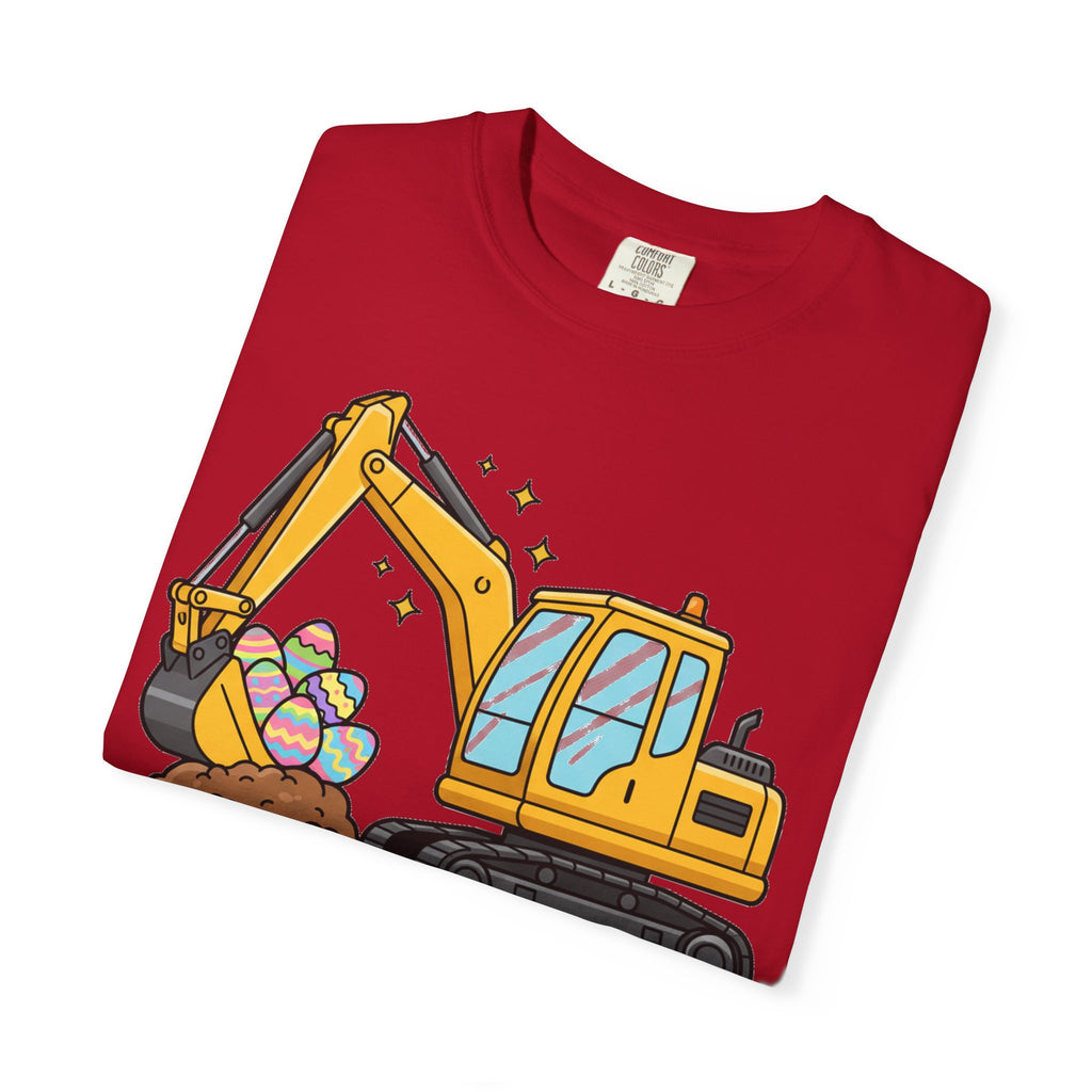 Eggs-Cavator Big Digger Shirt, Easter Excavator Tee, Construction Easter Shirt, Kids Easter Gift