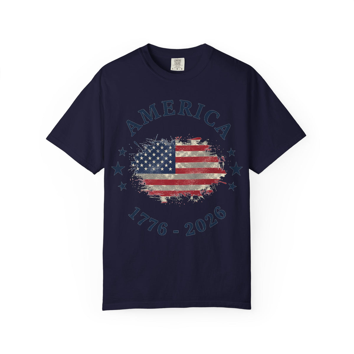 America 1776 2026 Arched Shirt, Vintage Flag Splash Tee, Patriotic Americana Shirt, Independence Day Gift