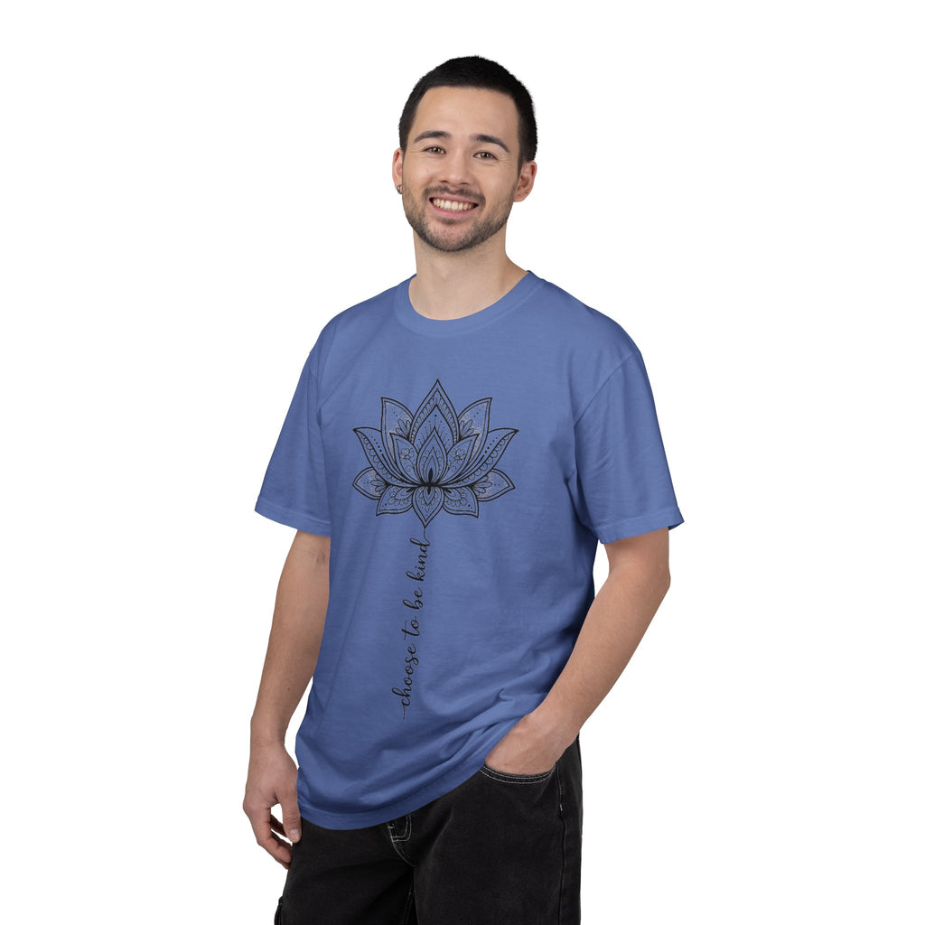 Choose To Be Kind Shirt, Mandala Lotus Line Art Tee, Minimal Kindness Shirt, Yoga Gift