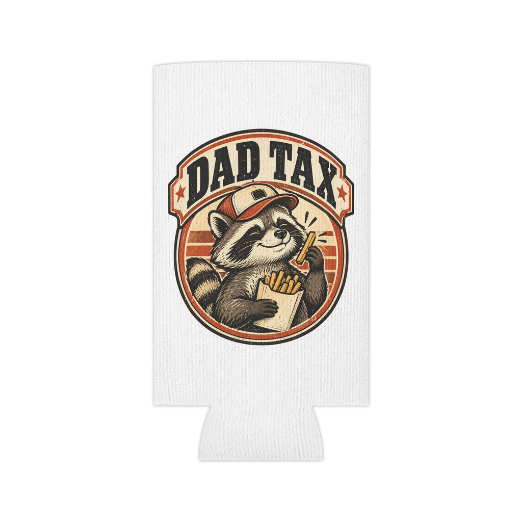 Dad Tax Raccoon Can Cooler, Funny Beer Can Sleeve, Dad Gift Stocking Stuffer