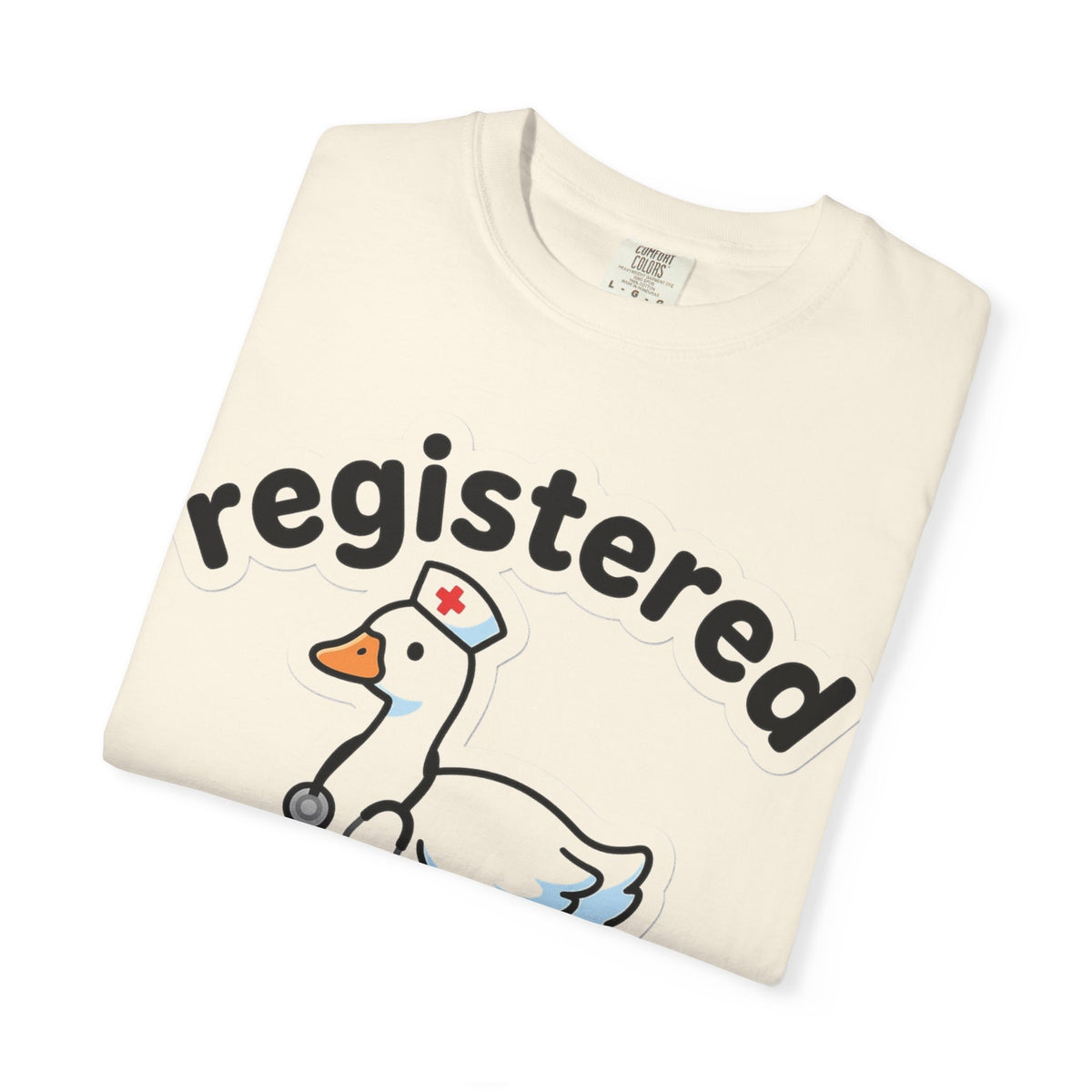Registered Silly Goose Sticker Style Shirt, Die Cut Nurse Goose Tee, Funny RN Shirt, Nurse Gift
