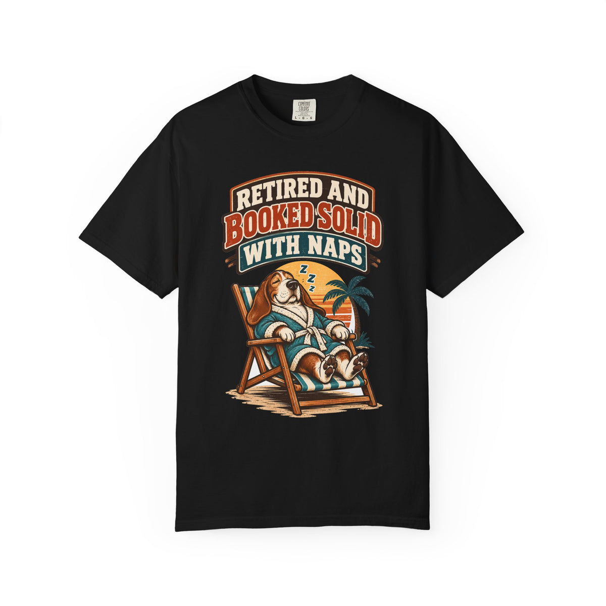 Funny Retirement Shirt Retired And Booked Solid With Naps | Vintage Badge Shirt | Retirement Gift For Him Her