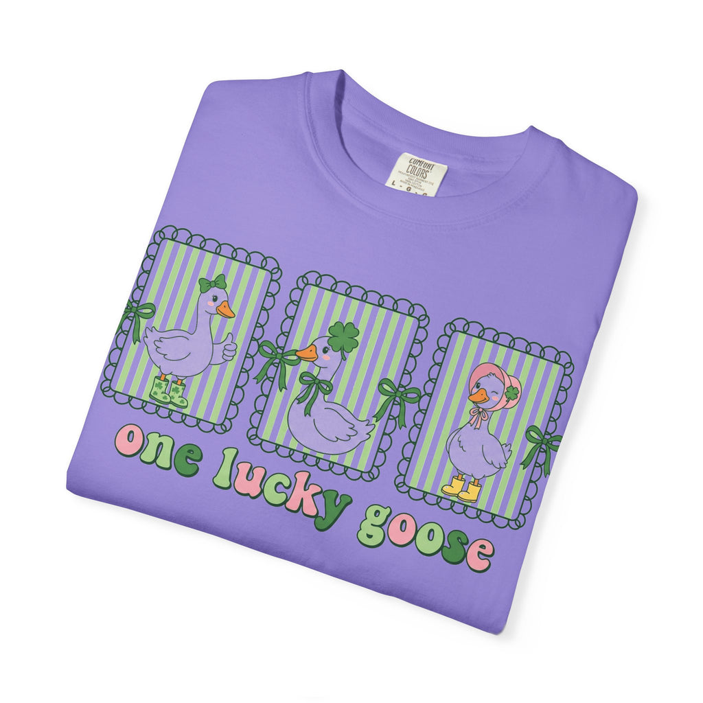 One Lucky Goose Shirt, St Patricks Day Goose Trio Tee, Funny Irish Shirt, Shamrock Gift