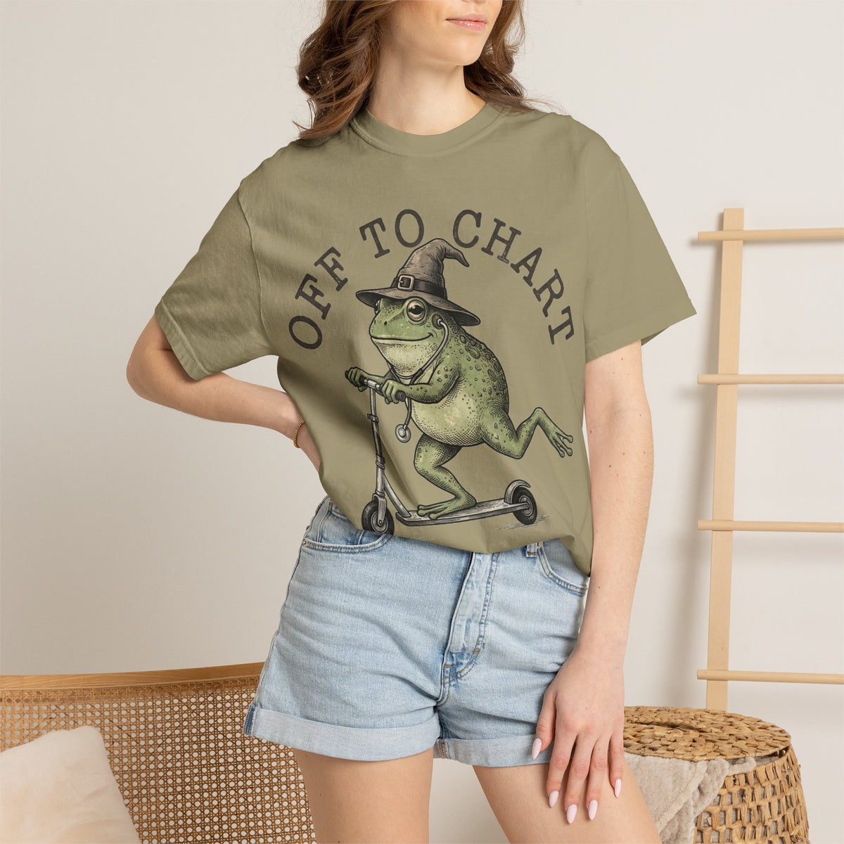 Off To Chart Bold Shirt, Engraved Frog Nurse Scooter Tee, Funny Night Shift Shirt, Nurse Gift