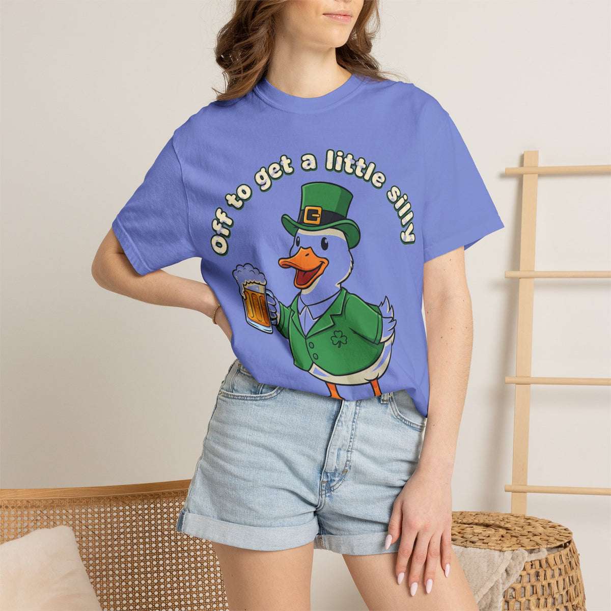 Off To Get A Little Silly Duck Shirt, Leprechaun Suit Beer Duck Tee, Funny St Patricks Day Shirt, Irish Gift