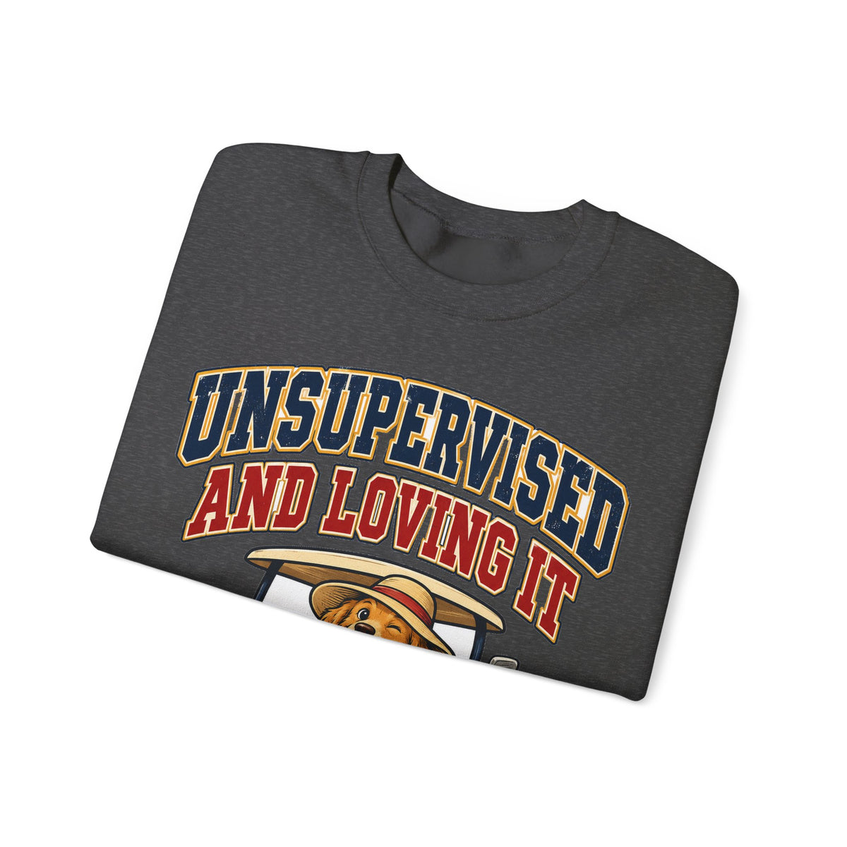 funny retirement Sweatshirt Unsupervised And Loving It Sweatshirt, Funny Graphic Sweatshirt,