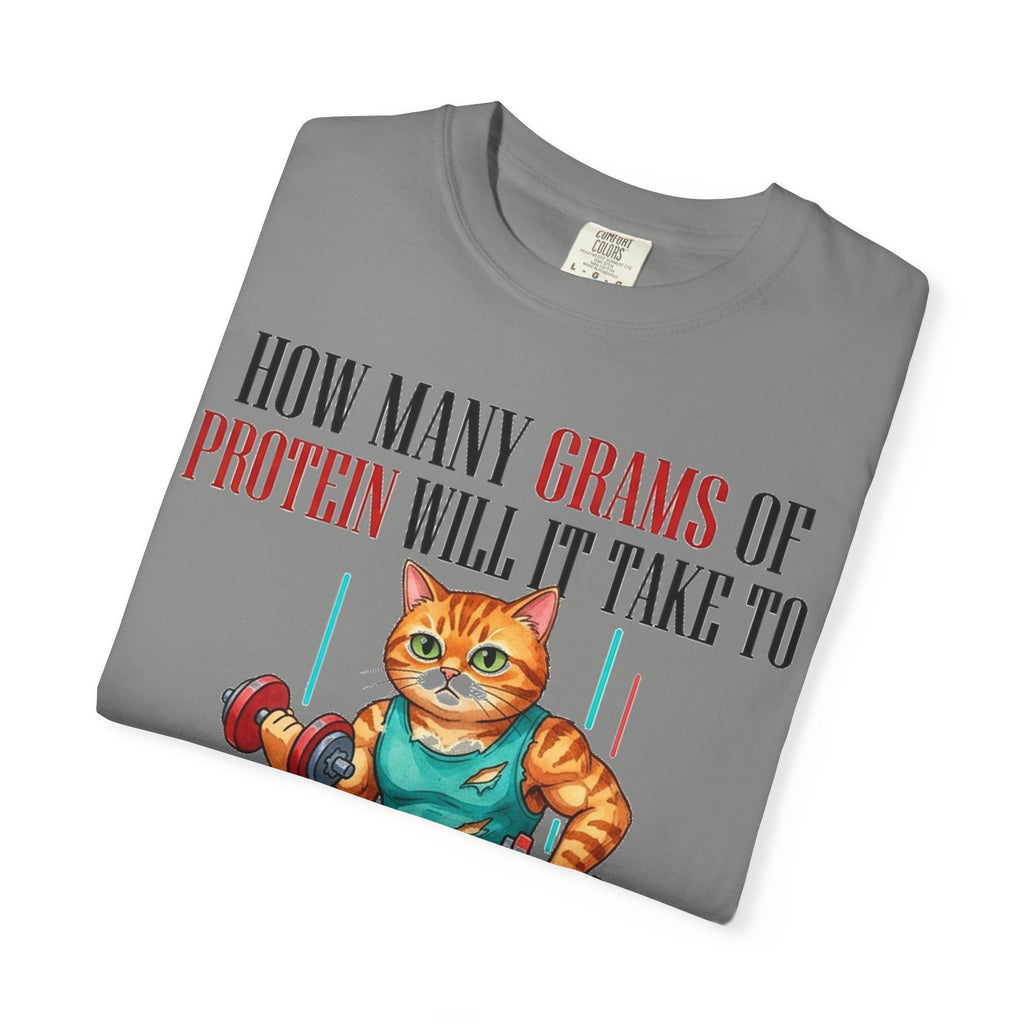 How Many Grams Of Protein Restore The Light In My Eyes Wide Shirt, Buff Gym Cat Tee, Funny Lifting Shirt, Gym Gift