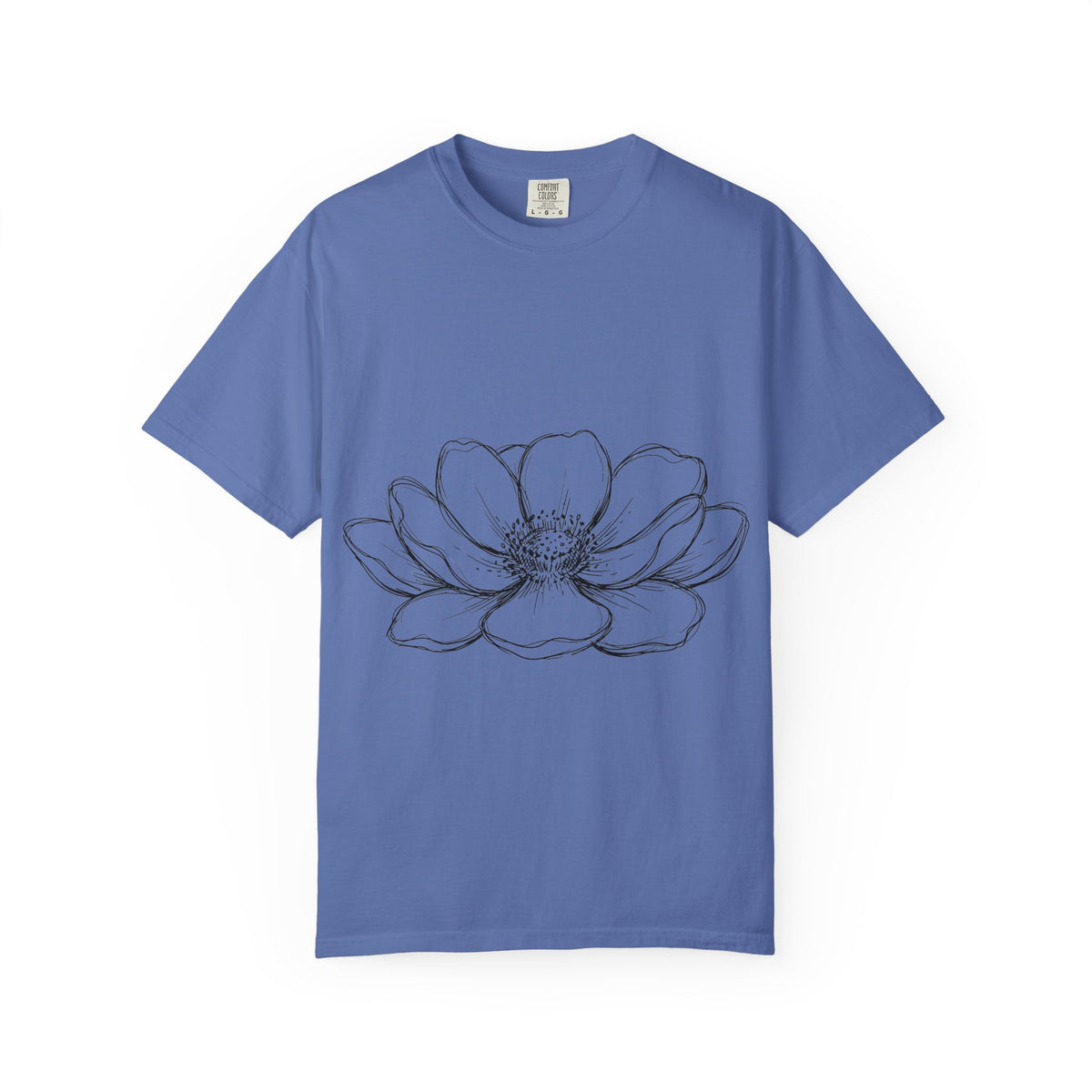 Anemone Flower Line Art Shirt, Minimal Botanical Drawing Tee, Single Bloom Shirt, Plant Lover Gift