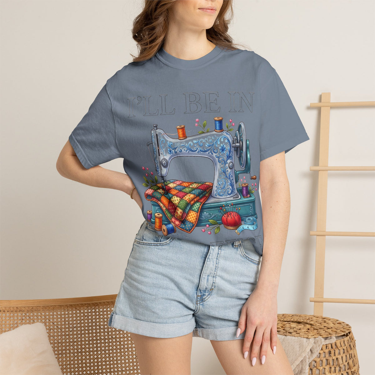 I'll Be In My Office Sewing Shirt, Vintage Sewing Machine Quilter Tee, Funny Seamstress Shirt, Quilter Gift