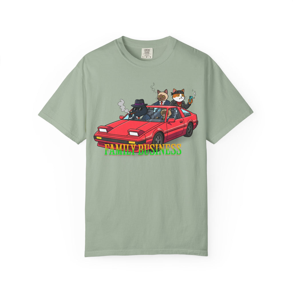 Family Business T-Shirt — Retro Car with Fox Crew Graphic
