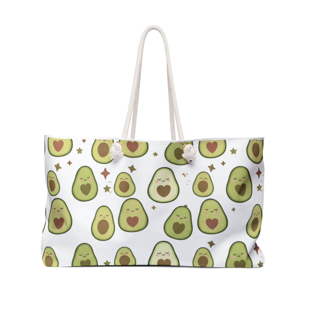 Cute Avocado Pattern Weekender Bag — Cute Avocado Travel Tote