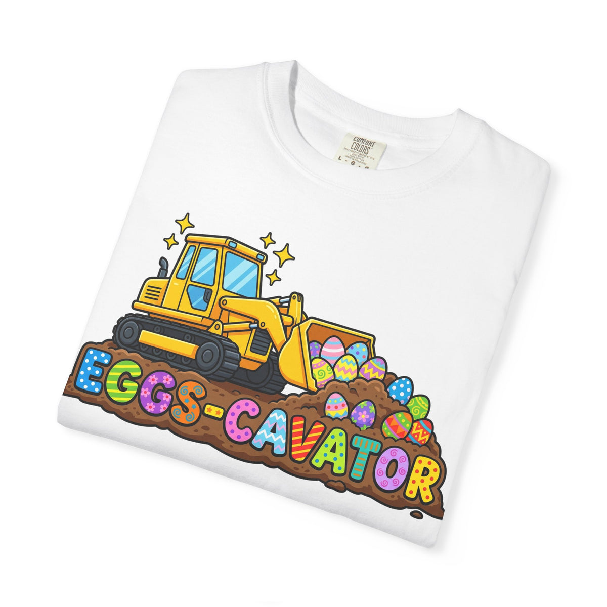 Eggs-Cavator Shirt, Funny Easter Digger Tee, Construction Easter Egg Shirt, Toddler Boy Easter Gift