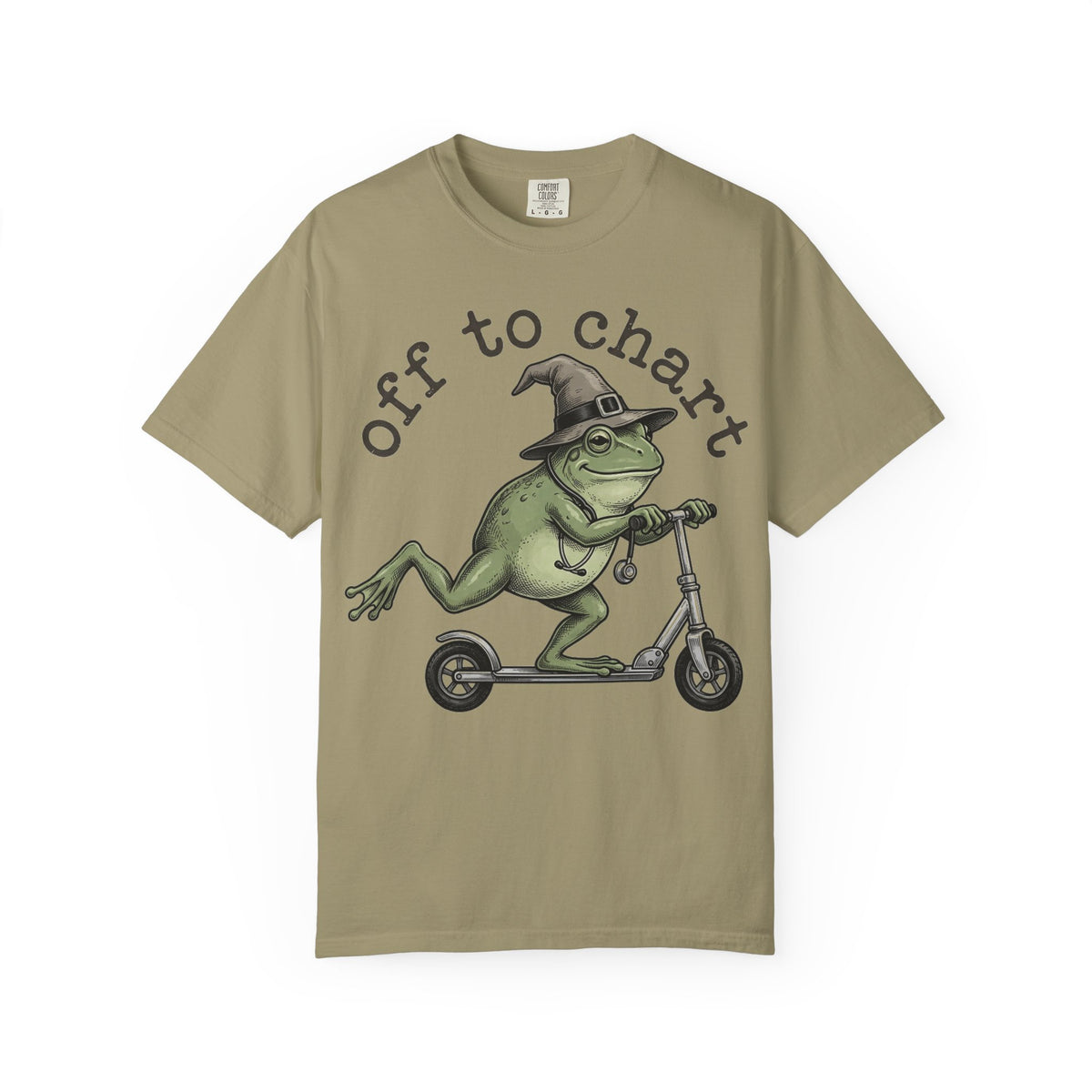 Off To Chart Etched Frog Shirt, Vintage Nurse Frog Scooter Tee, Charting Humor Shirt, RN Gift