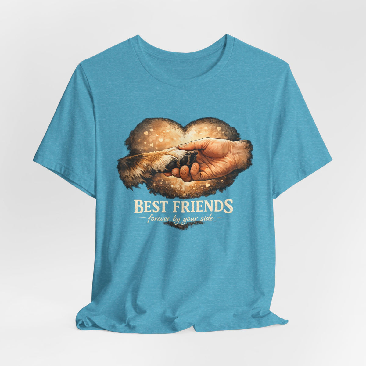 Best Friends Paw & Human T-Shirt — "Best Friends" Pet Lover Tee