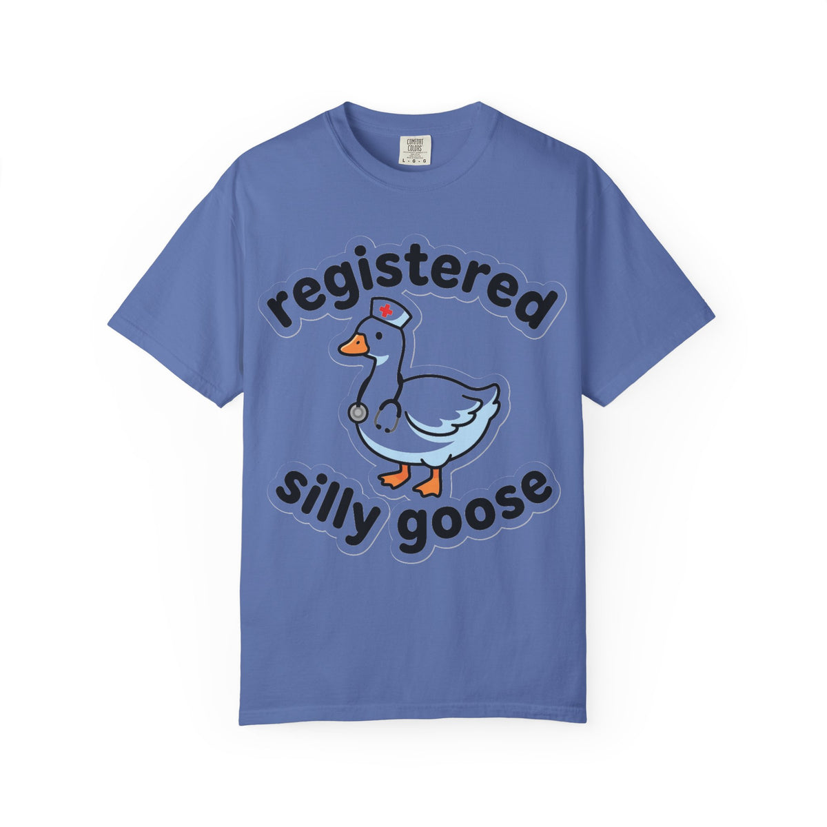 Registered Silly Goose Sticker Style Shirt, Die Cut Nurse Goose Tee, Funny RN Shirt, Nurse Gift