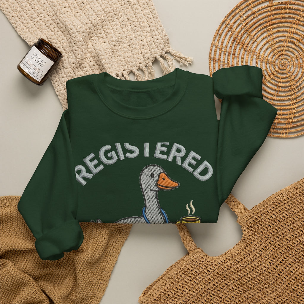 Registered Silly Goose Sweatshirt, Funny Goose Coffee Stethoscope Sweatshirt, Nurse Humor Gift, Silly Goose Nursing Student Sweatshirt, RN S