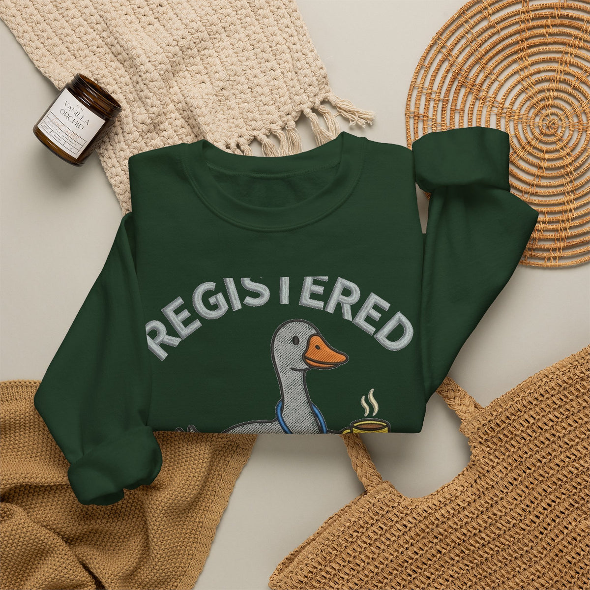 Registered Silly Goose Sweatshirt, Funny Goose Coffee Stethoscope Sweatshirt, Nurse Humor Gift, Silly Goose Nursing Student Sweatshirt, RN S