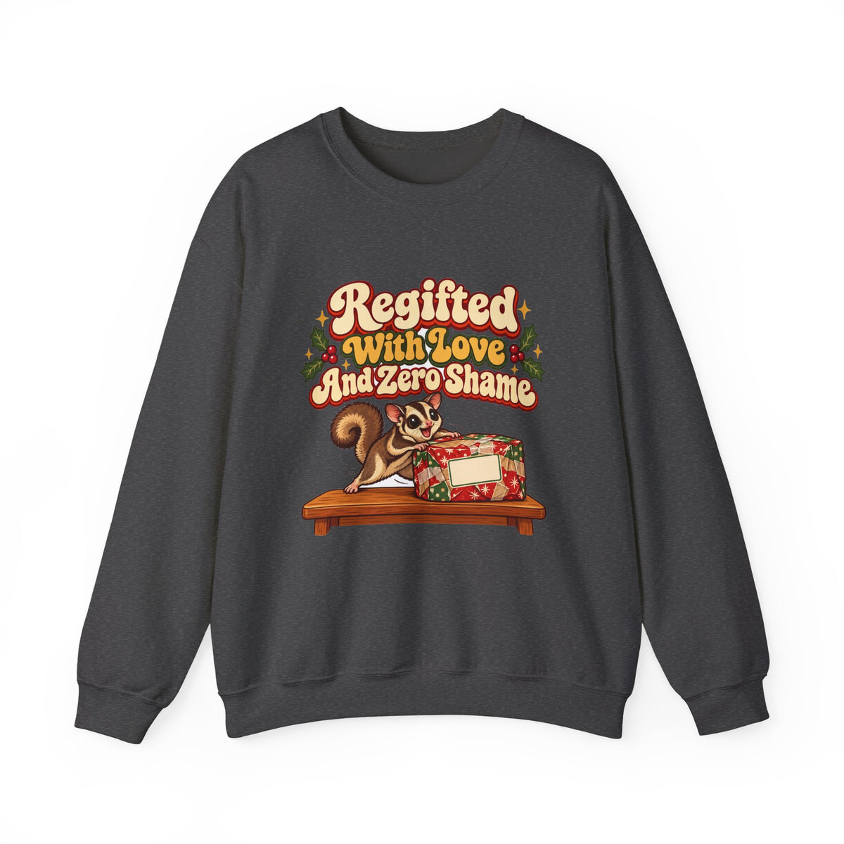 Funny White Elephant Sweatshirt Regifted With Love And Zero Shame Shirt, Funny Holiday Gift Tee, Christmas Gift Idea