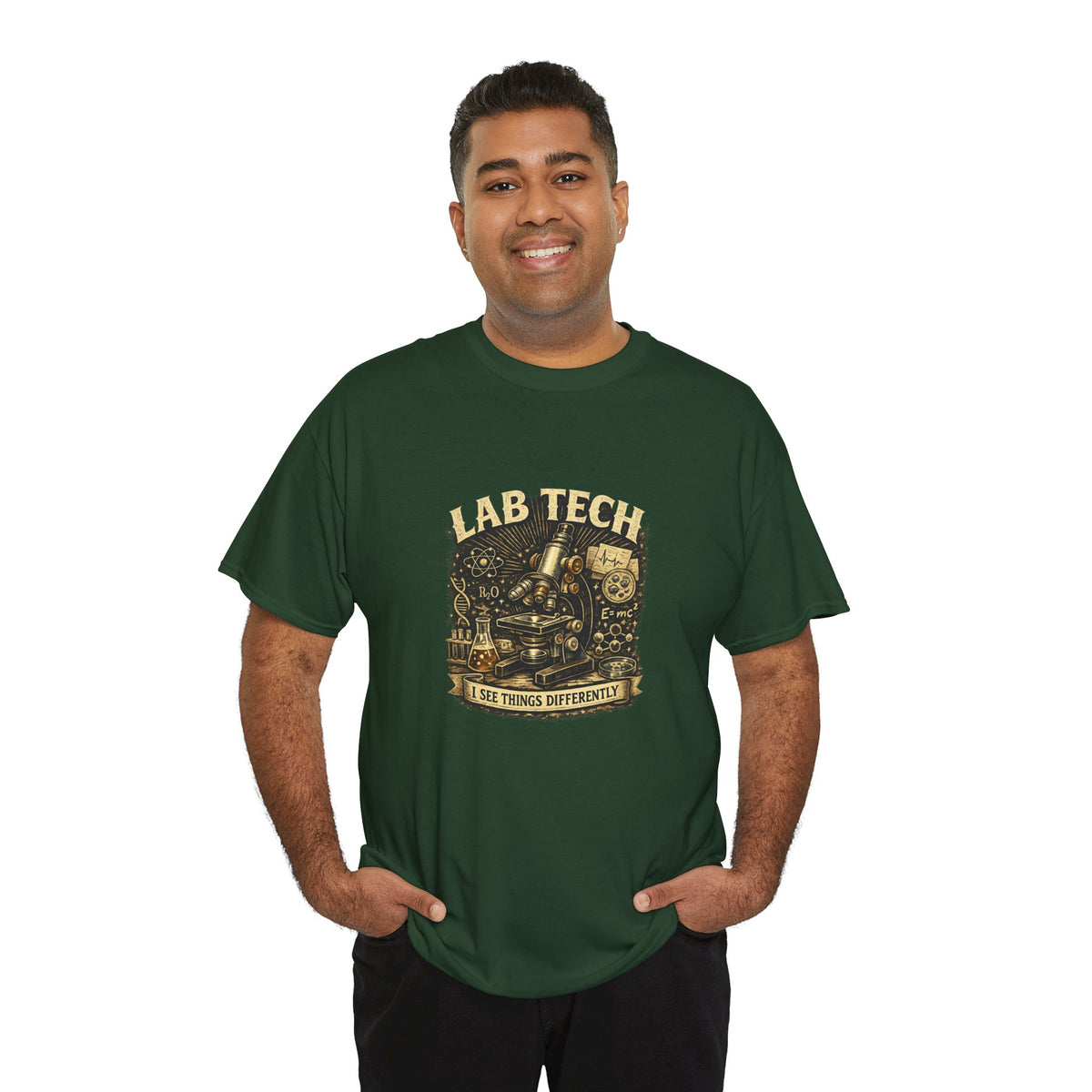Lab Tech T-Shirt — "I Make Things Different" Vintage Science Tee