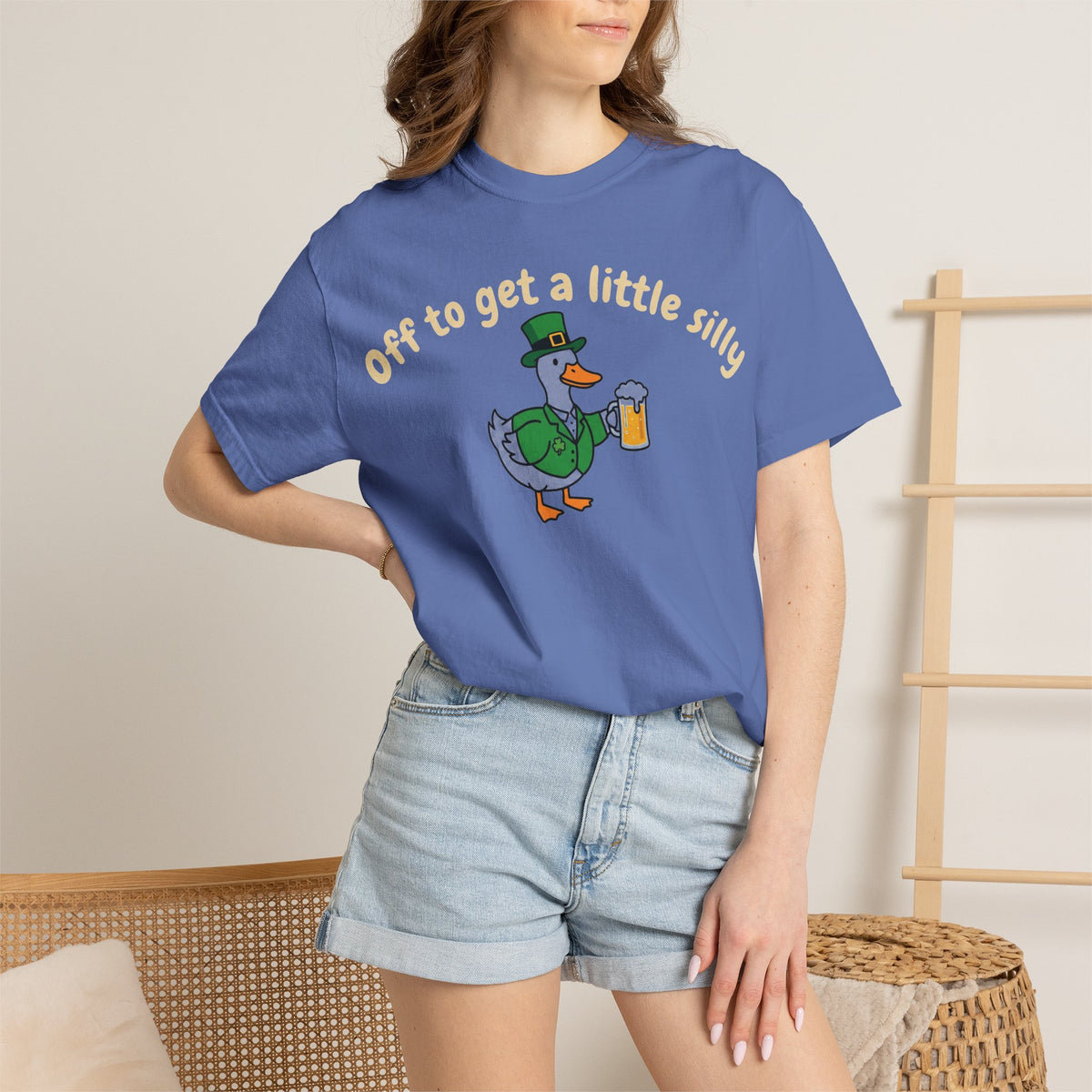 Off To Get A Little Silly Shirt, St Patricks Day Duck Beer Tee, Funny Irish Duck Shirt, Paddys Day Gift