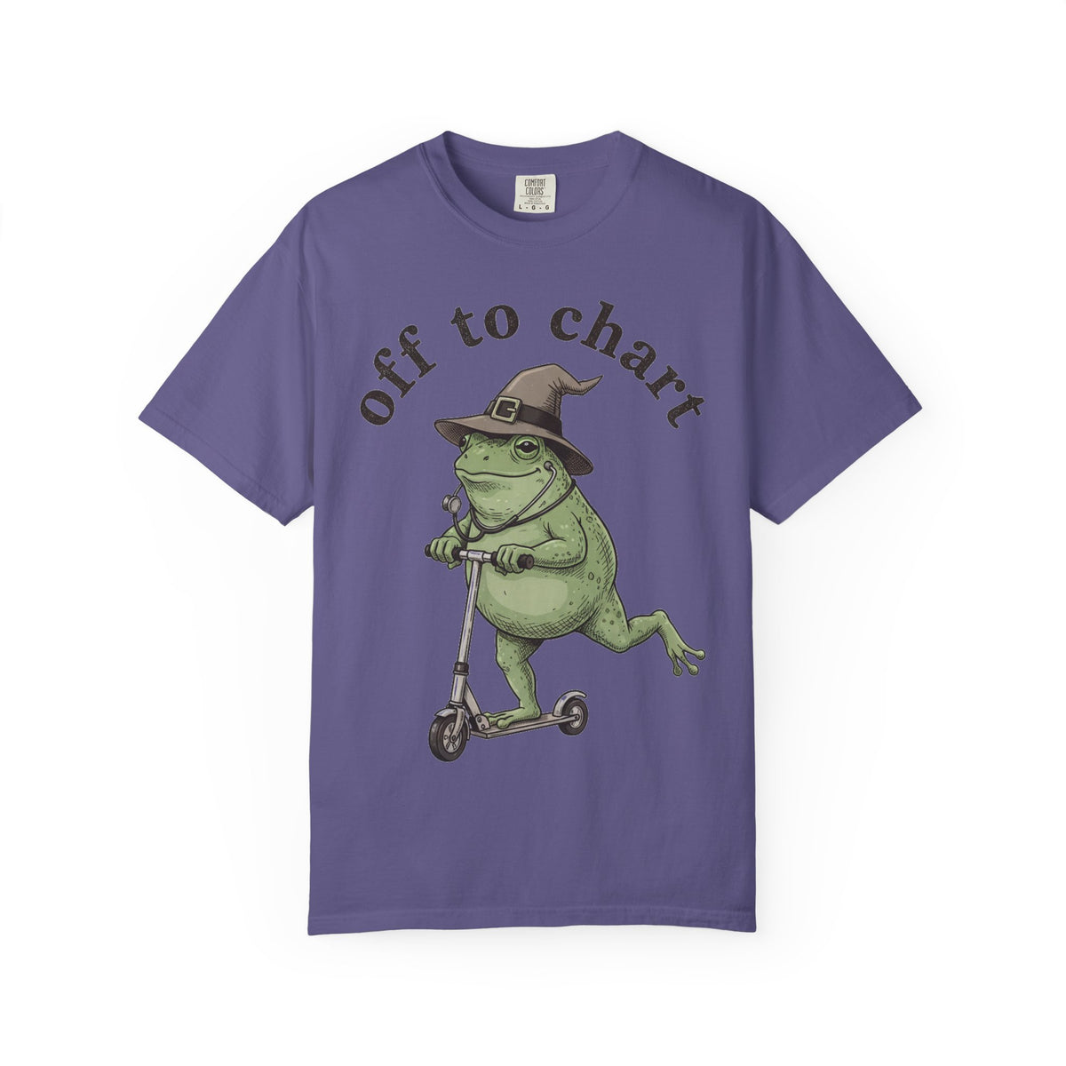 Off To Chart Shirt, Witch Hat Frog Nurse Scooter Tee, Funny Charting RN Shirt, Nurse Gift