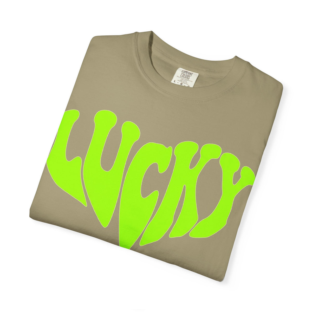 Lucky Melting Letters Shirt, Neon Green Trippy Tee, Psychedelic St Patricks Shirt, Festival Gift