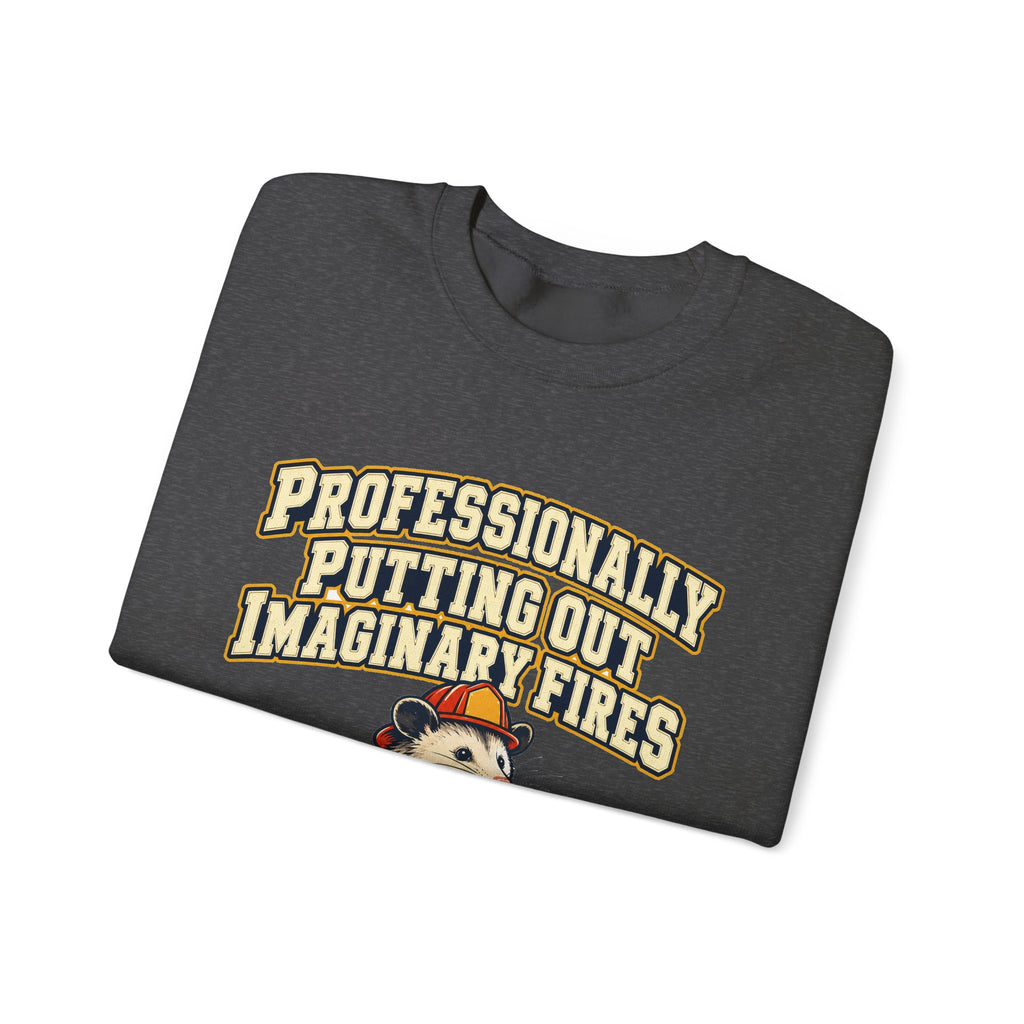 Professionally Putting Out Imaginary Fires Sweatshirt | funny coworker gift