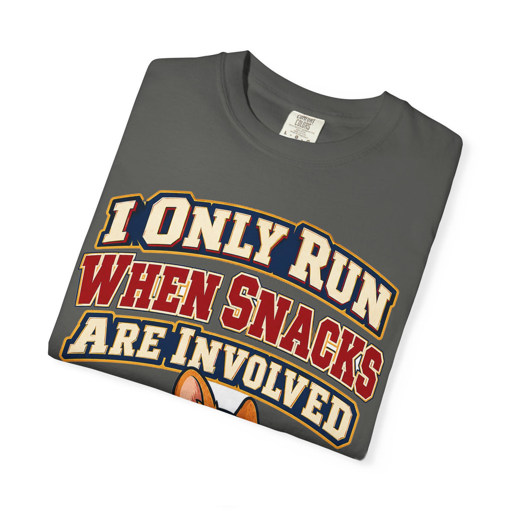 Funny Gym Shirt I Only Run When Snacks Are Involved Corgi Shirt, Funny Running Gift