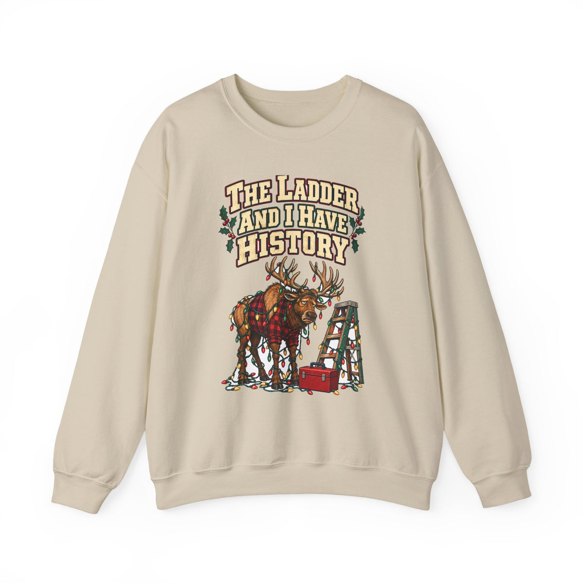 Funny Christmas Dad Sweatshirt The Ladder And I Have History Shirt, Funny Holiday Gift Tee, Christmas Gift Idea
