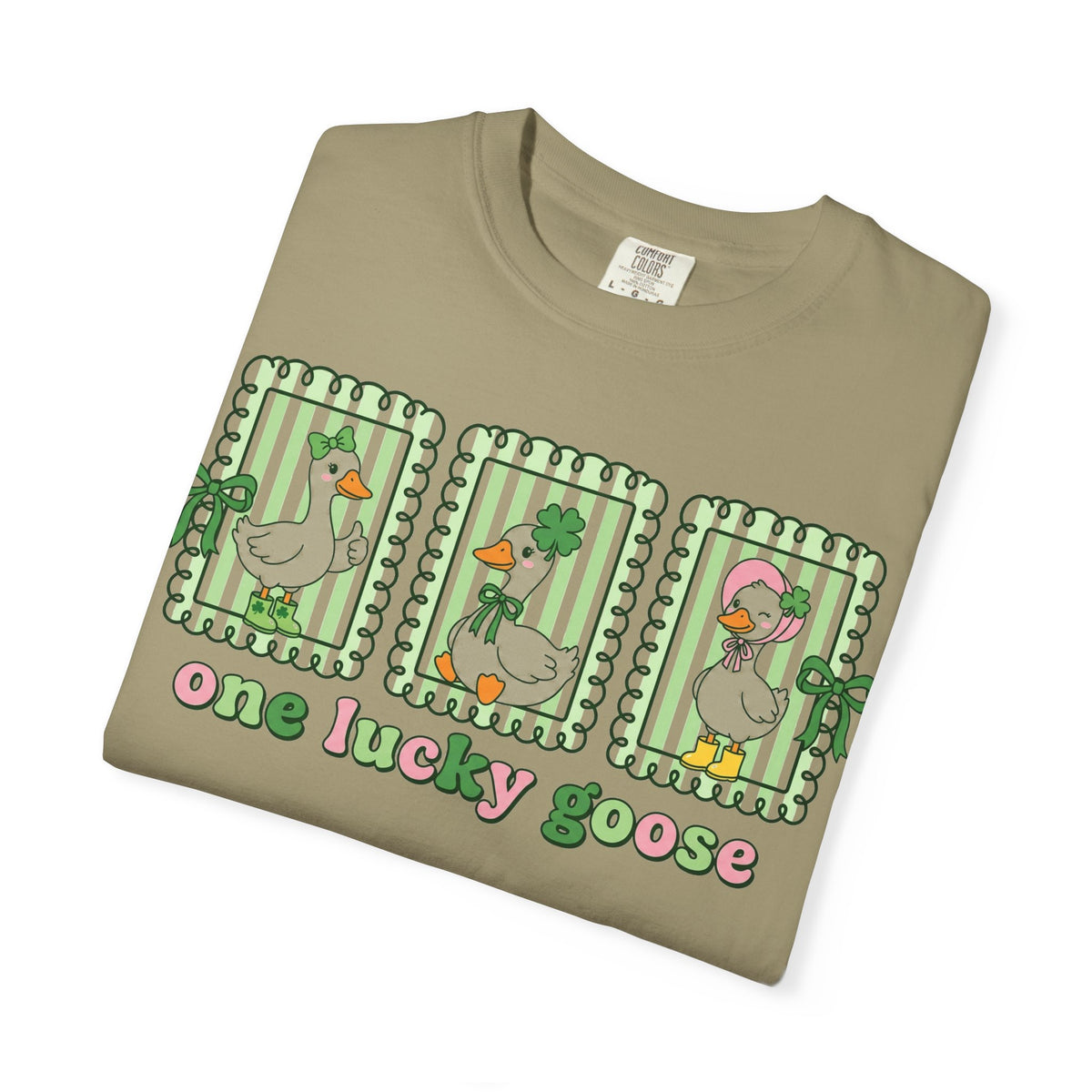 One Lucky Goose Framed Panels Shirt, Irish Goose Trio Tee, St Patricks Day Shirt, Funny Gift