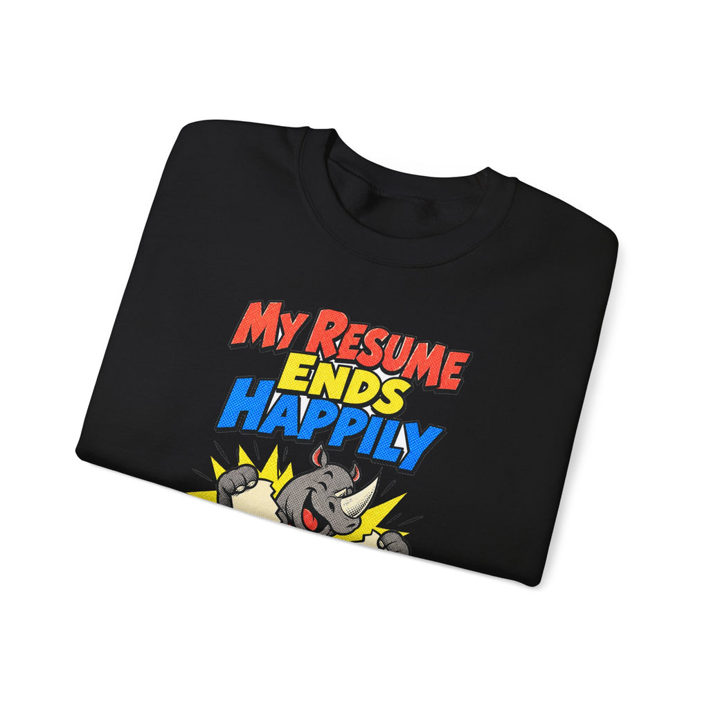 Funny Retirement Sweatshirt My Resume Ends Happily, Retirement Gift Tee, Comfort Colors Graphic T-Shirt