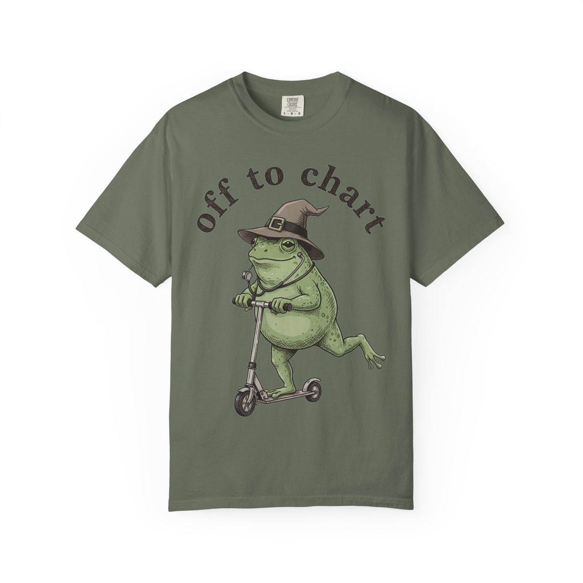 Off To Chart Shirt, Witch Hat Frog Nurse Scooter Tee, Funny Charting RN Shirt, Nurse Gift
