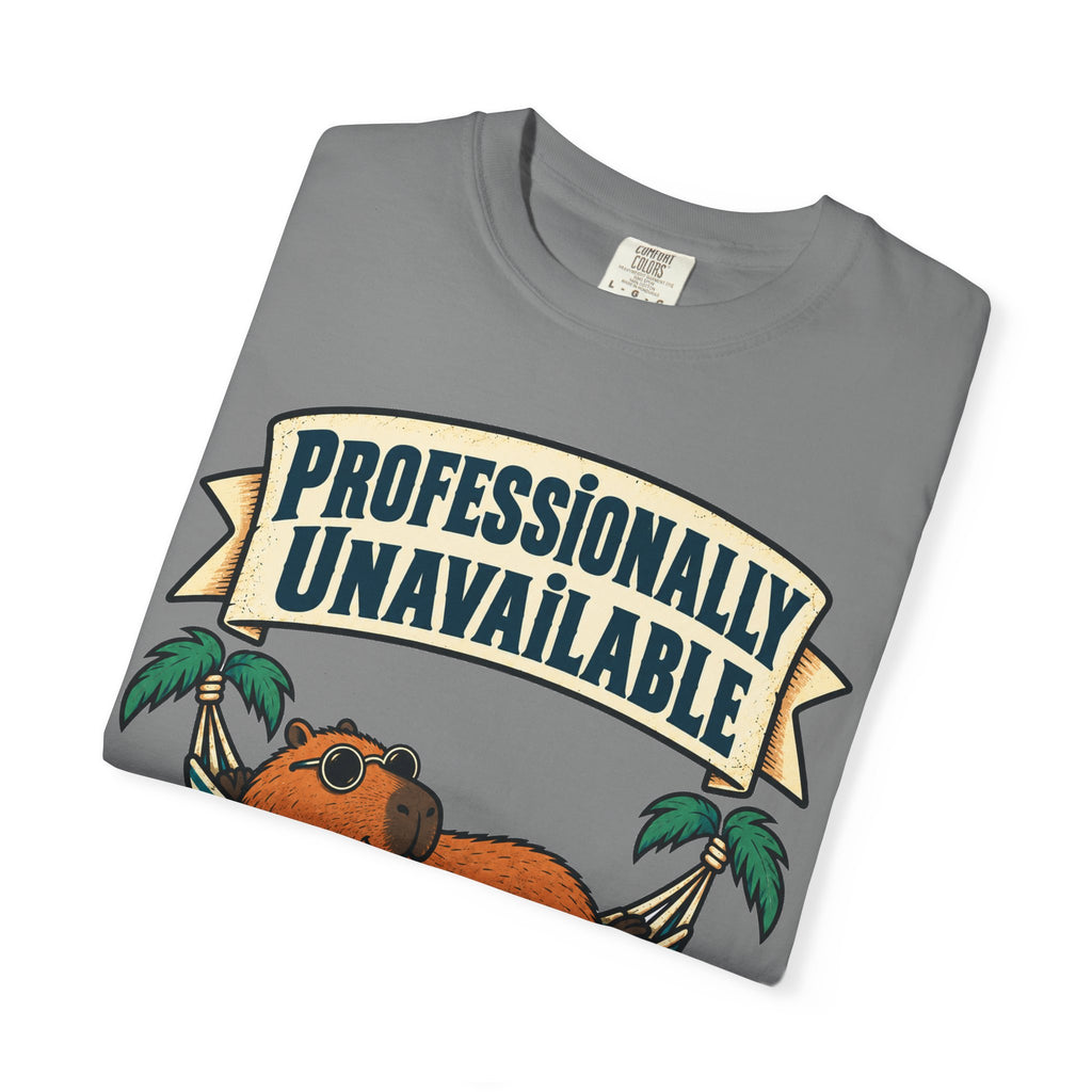 Funny Retirement Shirt Professionally Unavailable | Retired Cat Hammock Shirt | Retirement Gift For Him Her