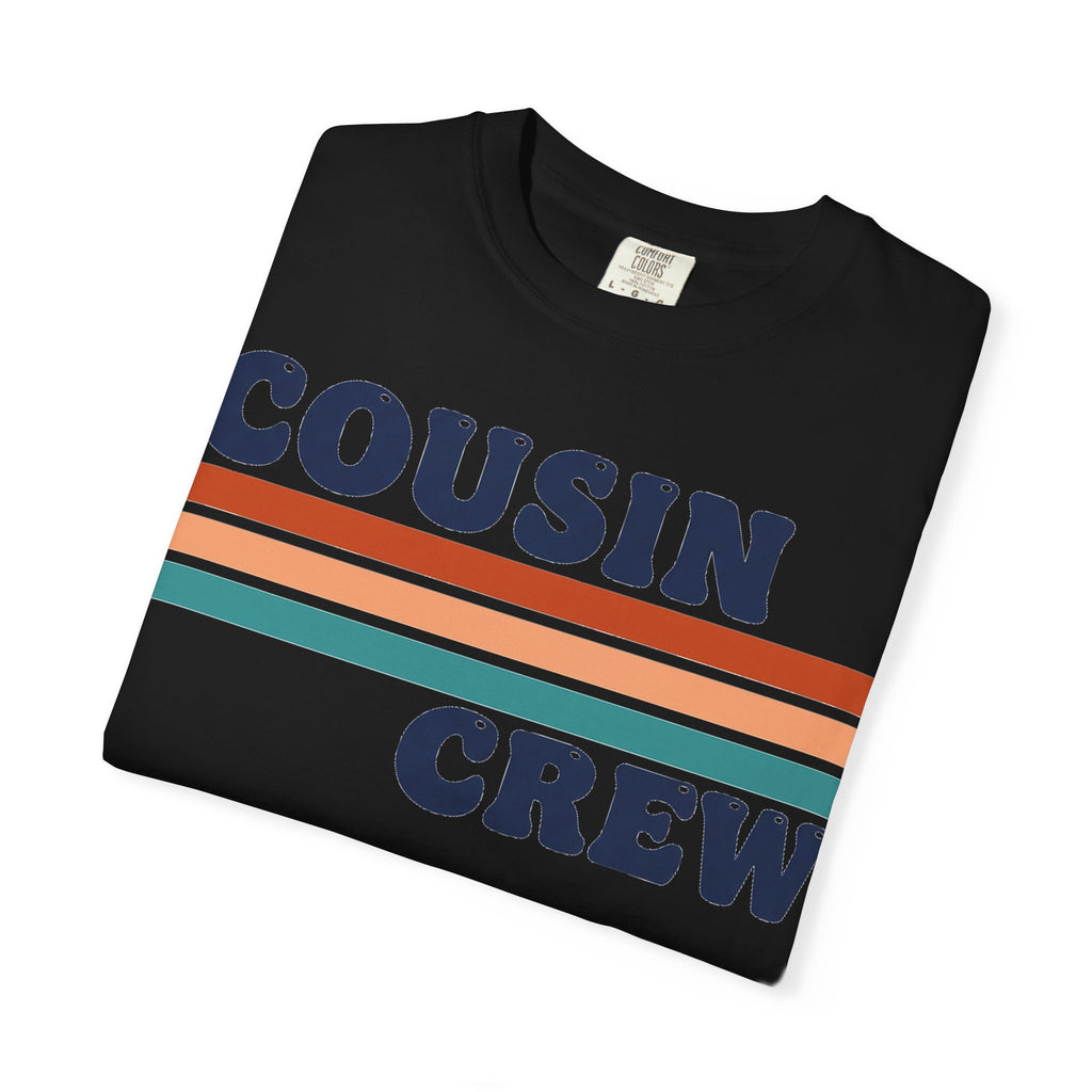 Cousin Crew Stacked Stripe Shirt, Vintage Stripe Family Tee, Matching Cousin Shirt, Reunion Gift