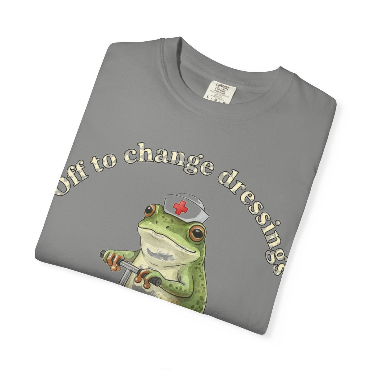 Off To Change Dressings Shirt, Funny Nurse Frog Scooter Tee, Wound Care Nurse Shirt, RN Gift