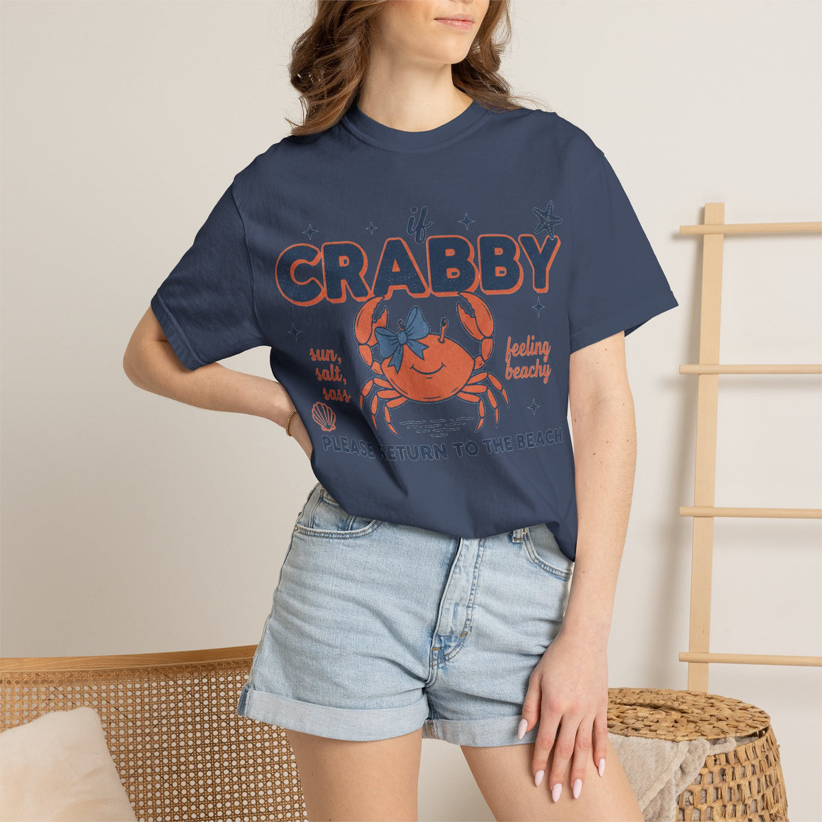 If Crabby Return To The Beach Bold Shirt, Retro Crab Coastal Tee, Funny Beach Shirt, Summer Gift