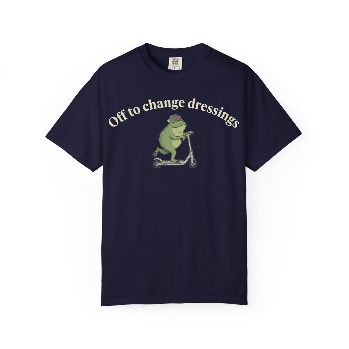 Off To Change Dressings Wide Shirt, Nurse Frog On A Scooter Tee, Funny Wound Care Shirt, RN Gift